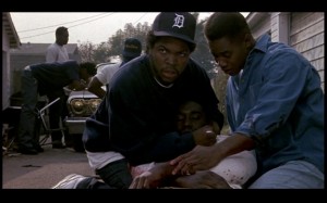 Two versions of the pietà after Ricky is shot