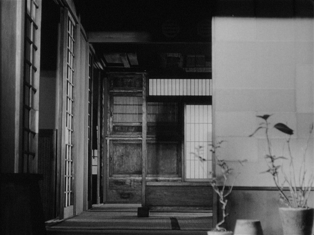 Still from Yasujiro Ozu's film "Tokyo Story." Depicts an interior scene in a Japanese home.